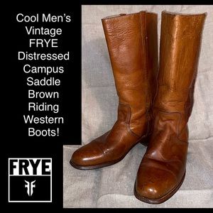 Men’s Vintage FRYE Distressed Campus Riding Boots!
